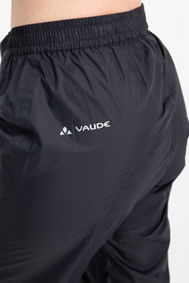 VAUDE Pantaloni antipioggia donna Fluid Full-Zip taglia corta nero