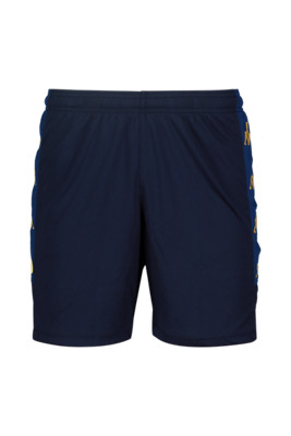 Short De Sport Kappa Gondo Pour Homme - Coupe Courte, élastique Avec Cordon - En Polyester Respirant, Séchage Rapide - Noir Et Gris