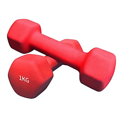 Hexagonal Neoprene 2 x 1 kg set bilanciere