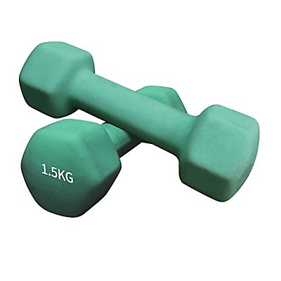 Hexagonal Neoprene 2 x 1.5 kg set bilanciere