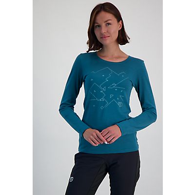 Image of 185 Merino Tangram Logo Damen Longsleeve