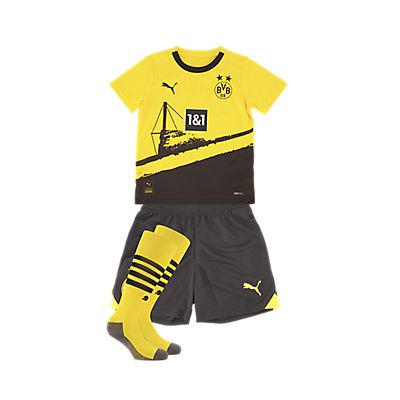 Image of Borussia Dortmund Home Replica Kinder Fussballset 23/24