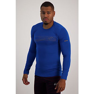 Image of Merino 200 Oasis Ski Stripes Herren Thermo Longsleeve