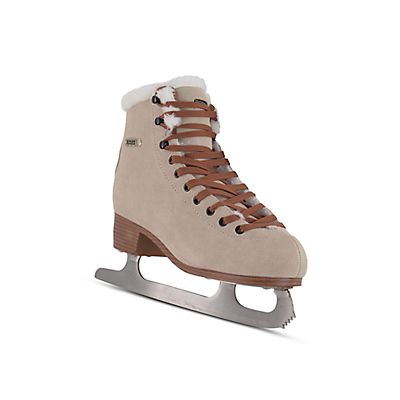 Image of Suede Eco-Fur Damen Schlittschuh