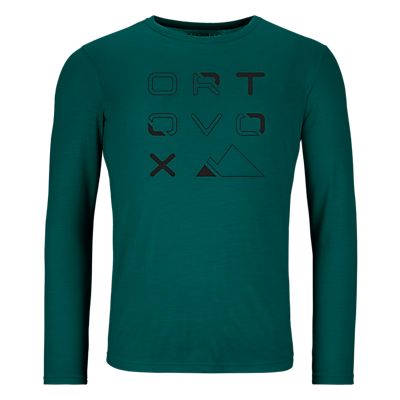 Image of 185 Merino Brand Outline LS Herren Longsleeve