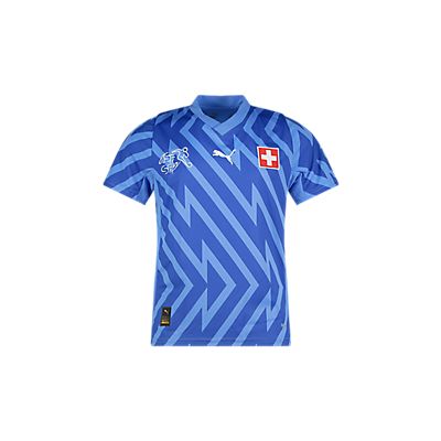 Suisse Replica maillot de gardien enfants EURO 2024 bleu