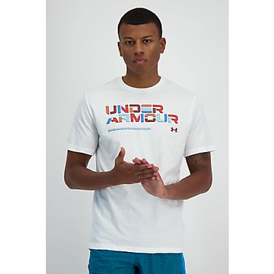 Image of UA Colorblock Wordmark Herren T-Shirt