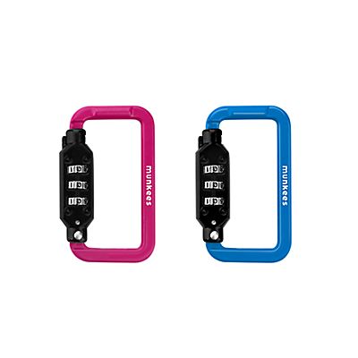 Image of 2-Pack Square Zahlenschloss Karabiner