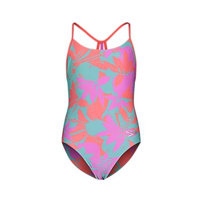 Placement Lane Line Back Mädchen Badeanzug