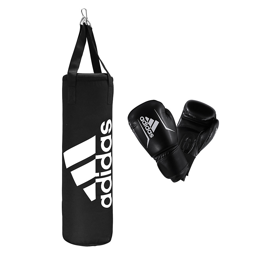 adidas Performance Kinder Boxsack + Boxhandschuh in schwarz kaufen