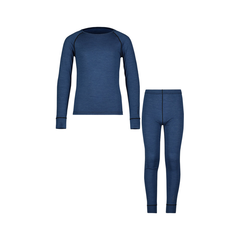 46 NORD Merino Kinder Thermo Unterwäsche Set in blau kaufen