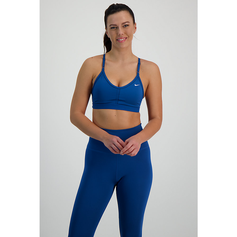 NIKE Damen Sport-BH Dri-FIT Indy Low Support blau