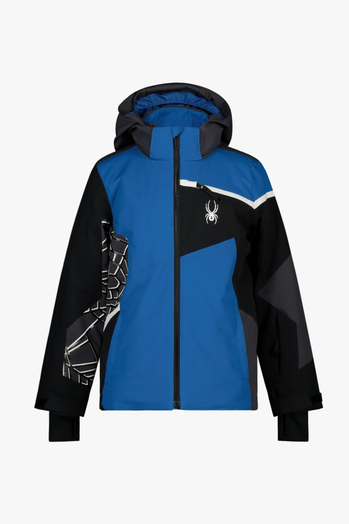 Spyder Challenger Enfants Ski Jacket Noir//Bleu