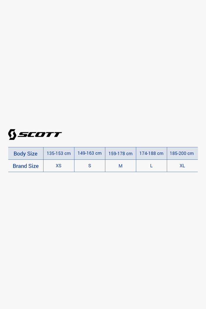 Scott size chart 2019 hot sale