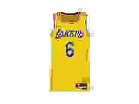 Nike Los Angeles Lakers Icon Edition James Lebron maillot de basket hommes jaune