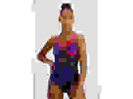 speedo Digital Placement Medalist maillot de bain femmes rose vif/noir/violet