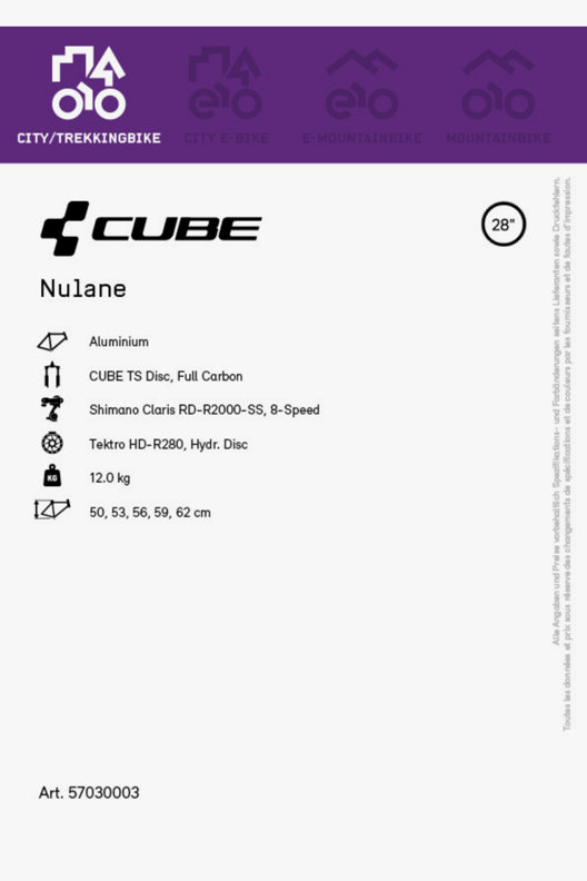 CUBE Nulane 28 Citybike 2023