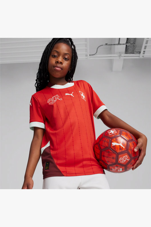 Puma Schweiz Home Replica Kinder Fussballtrikot EM 2024 in rot kaufen ochsnersport.ch