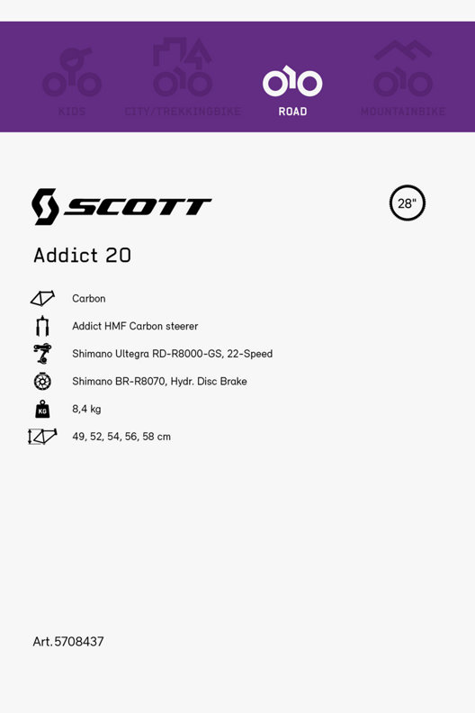 SCOTT Addict 20 28 Rennvelo 2022 SCOTT Addict 20 28 Rennvelo 2022