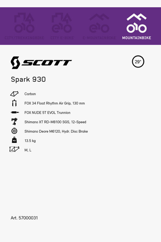 SCOTT Spark 930 29 Mountainbike 2023