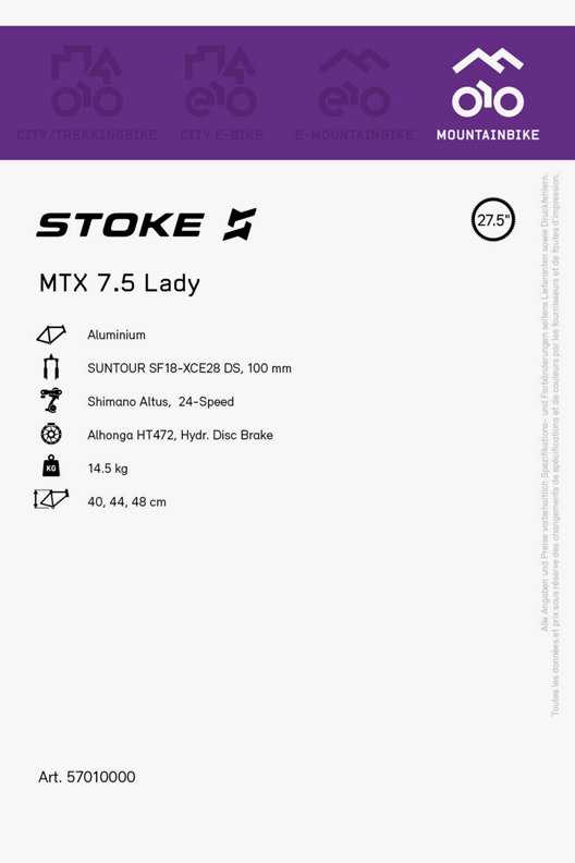 Stoke MTX 7.5 27.5 mountainbike femmes 2023