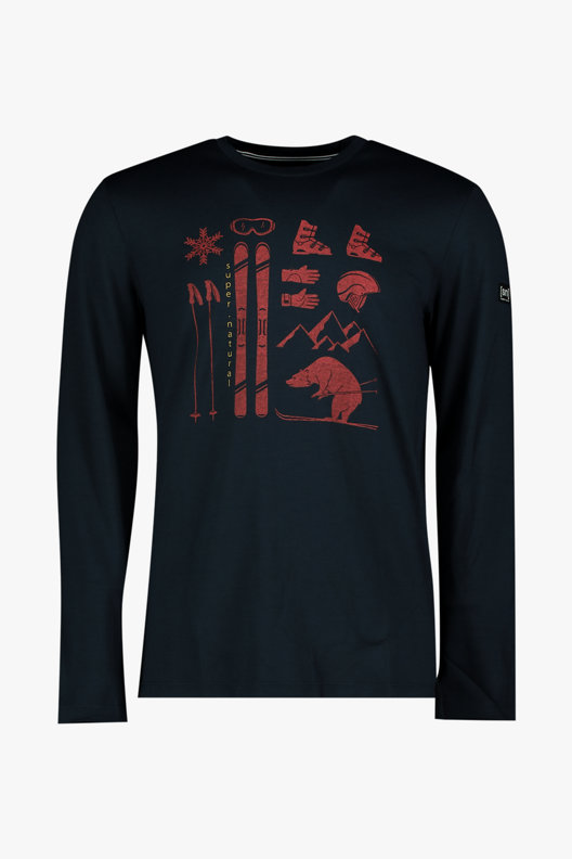 super.natural Skiing Bear longsleeve uomo