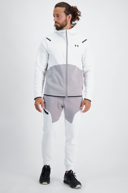 Compra UA Unstoppable Fleece giacca della tuta uomo Under Armour in bianco ochsnersport.ch