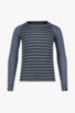 Odlo Active Warm ECO Stripes manche longue thermique enfants bleu/gris