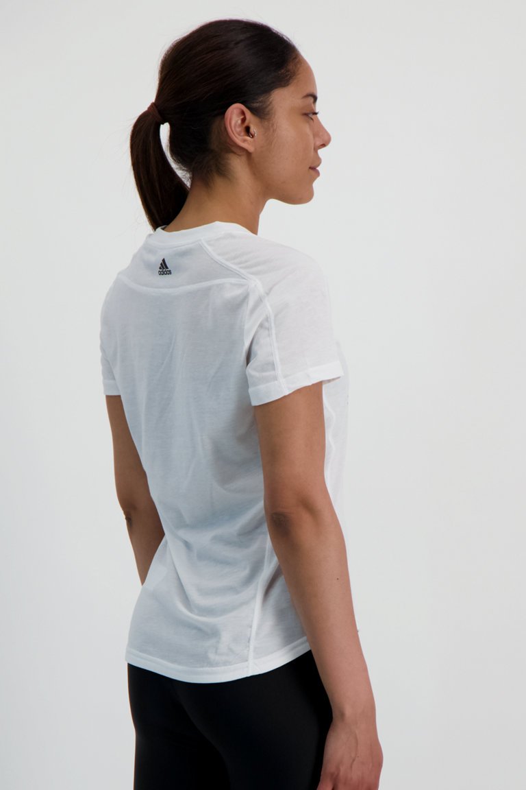 adidas Performance Aeroready Flower Graphic Damen T Shirt in wei
