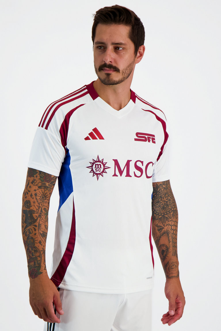 adidas Performance FC Servette Away Replica Herren Fussballtrikot 24 25 in weiB rot kaufen ochsnersport.ch