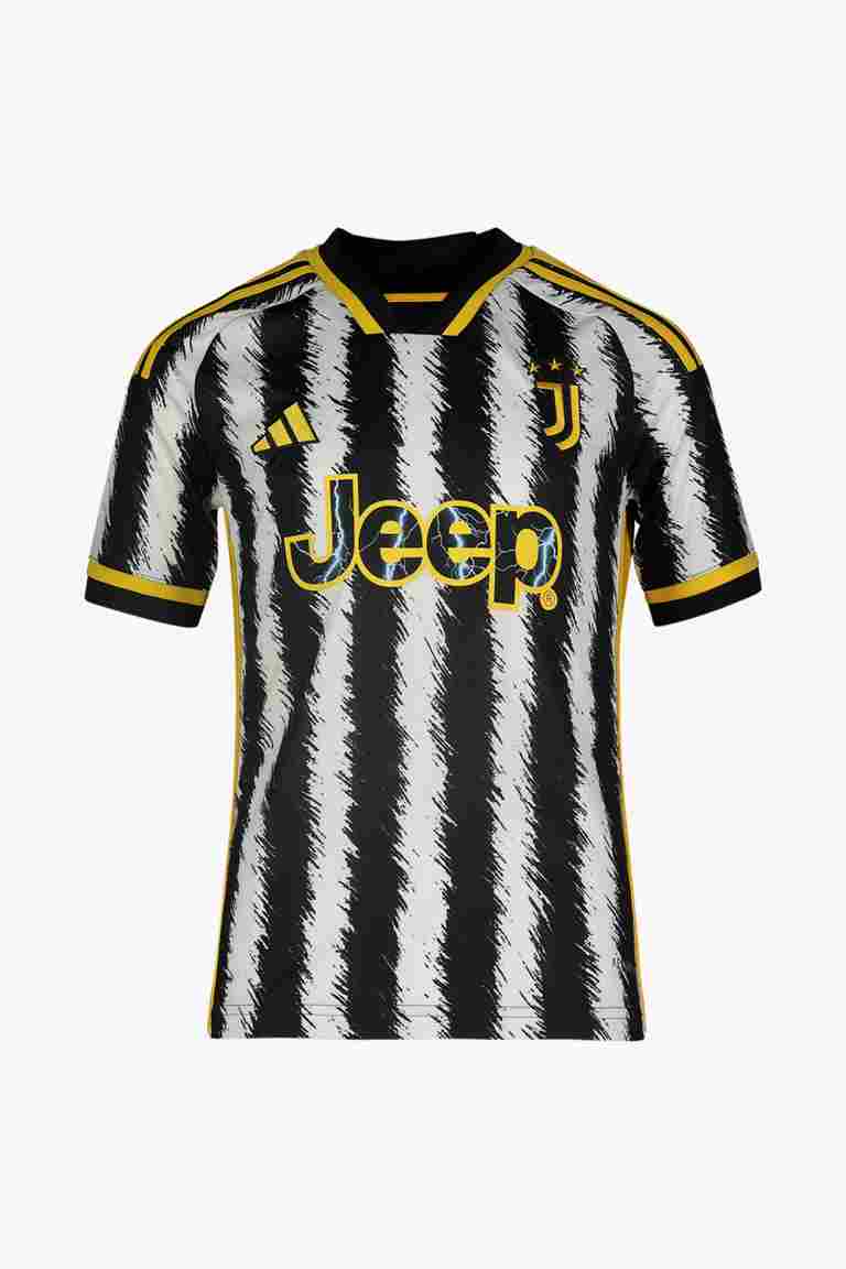 adidas kaufen Juventus in Home Fussballtrikot Turin Performance 23/24 Replica schwarz-weiß Kinder