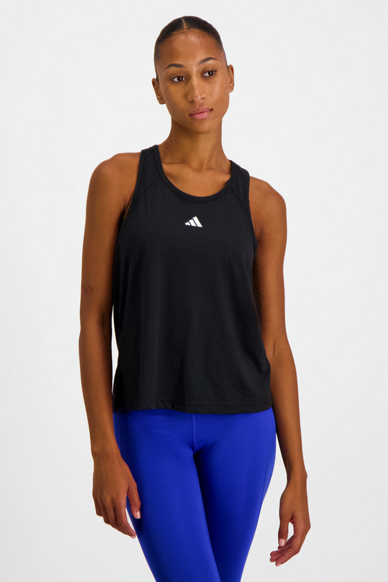 Compra Train Essentials Minimal Branding Racerback top donna adidas Performance in nero ochsnersport.ch