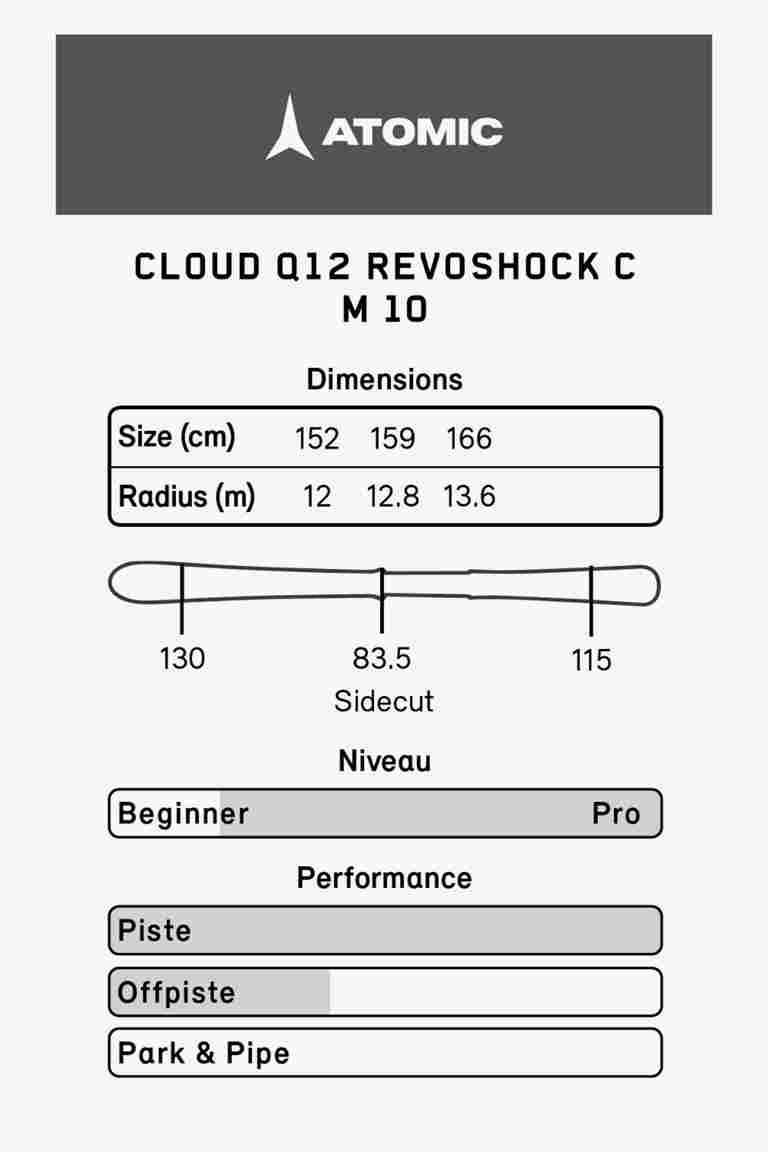ATOMIC Cloud Q12 Revoshock C Ski Set 23/24