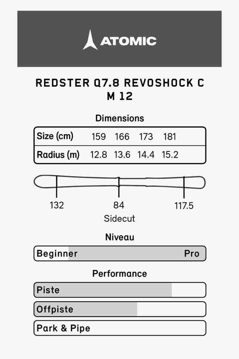 ATOMIC Redster Q7.8 Revoshock C ski set 23/24