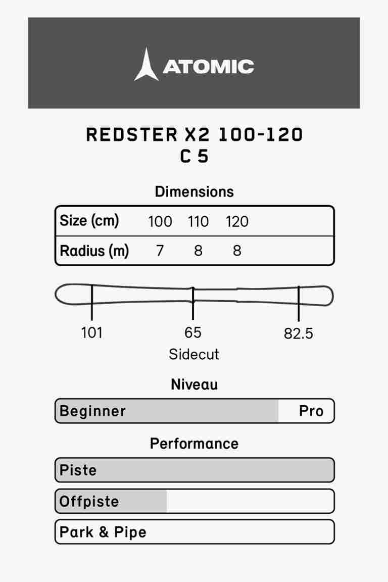 ATOMIC Redster X2 100-120 set sci bambini 23/24