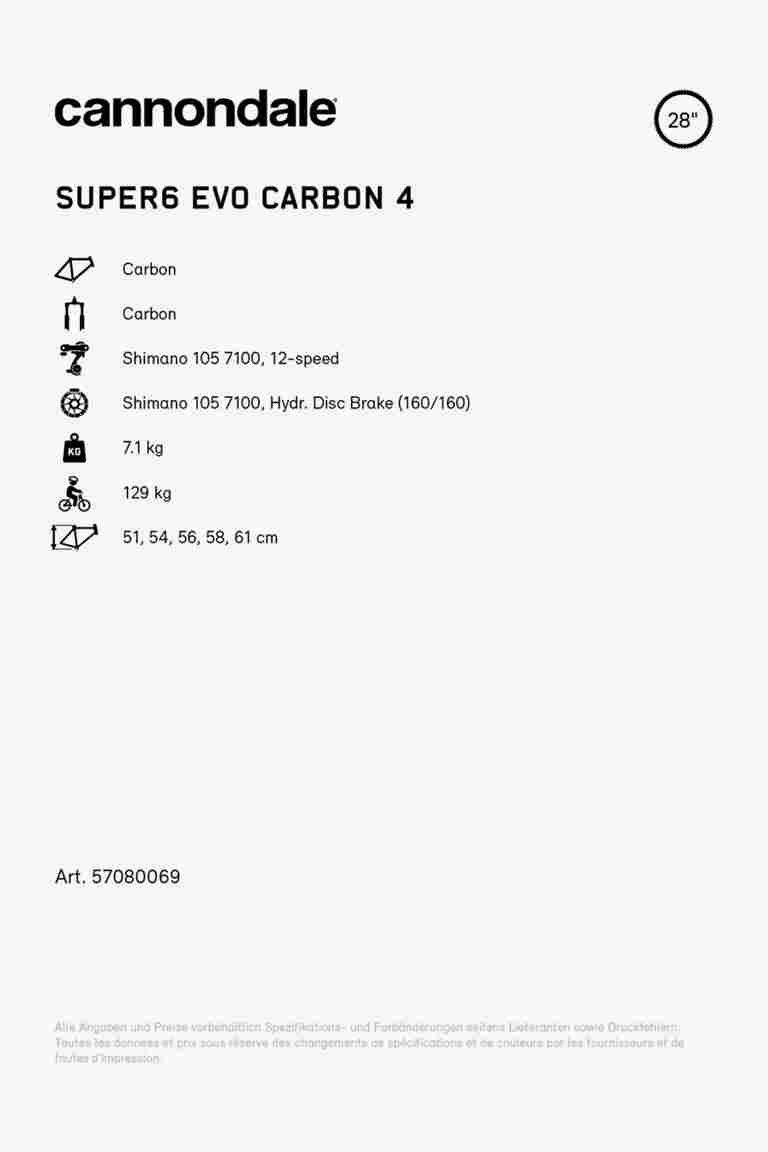 Cannondale Super6 EVO Carbon 4 28 bici da corsa
