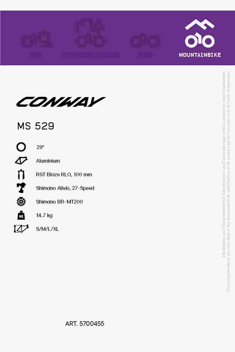 Conway MS 529 29 mountainbike hommes 2021