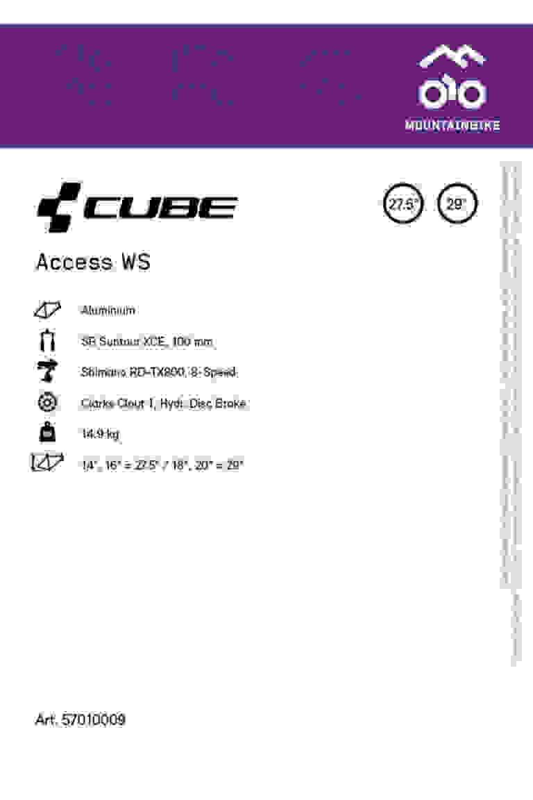 CUBE Access WS 27.5/29 Damen Mountainbike 2023