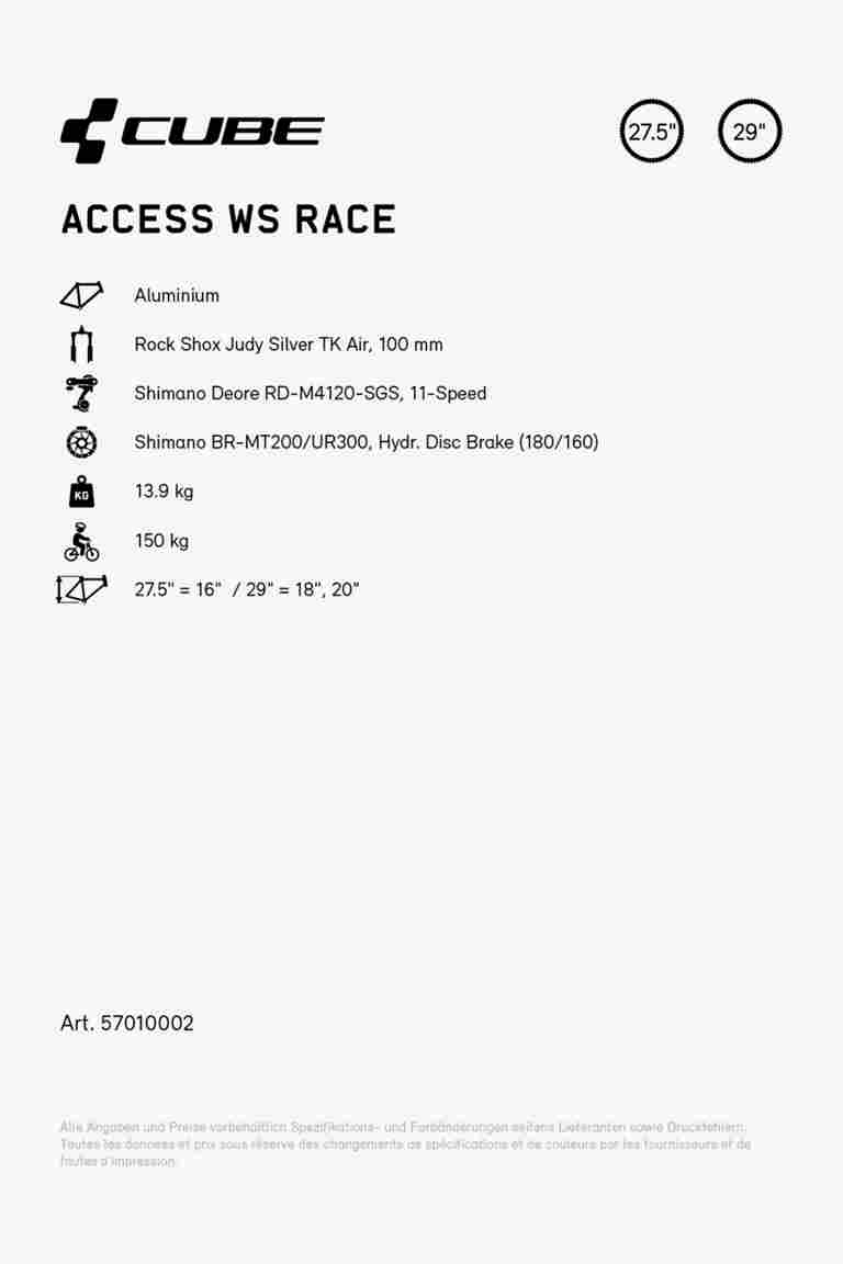 CUBE Access WS Race 27.5/29 Damen Mountainbike 2024