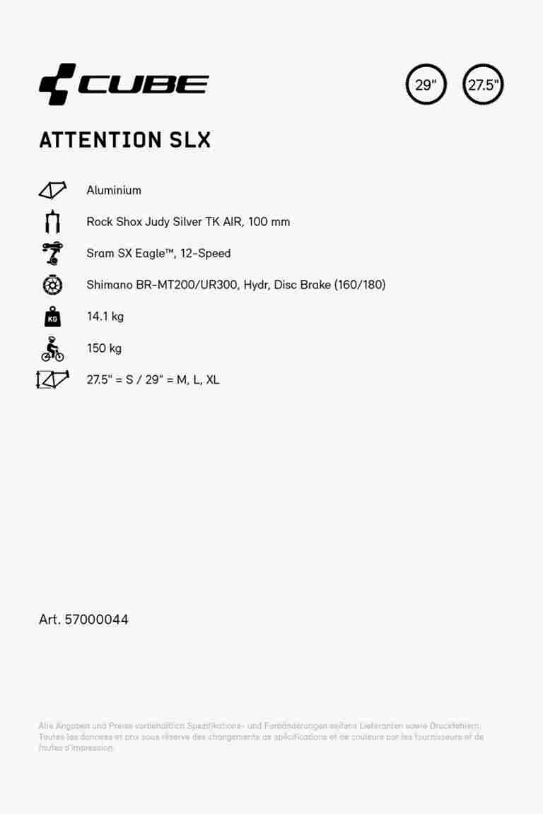 CUBE Attention SLX 27.5/29 mountainbike