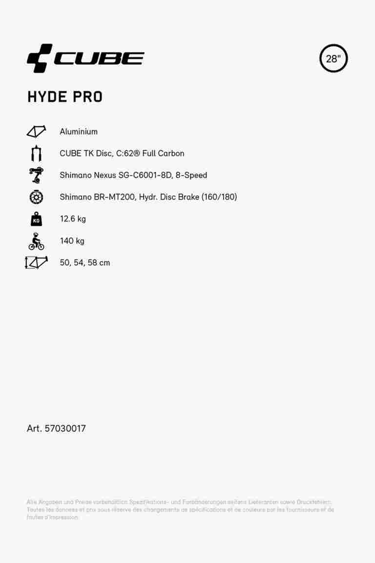 CUBE Hyde Pro 28 citybike	