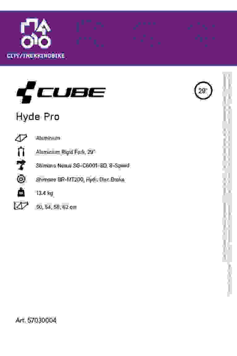 CUBE Hyde Pro 29 Herren Citybike 2023