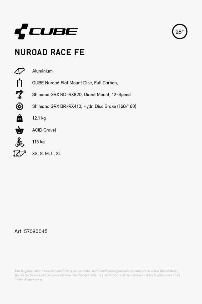 CUBE Nuroad Race FE 28 gravel bike