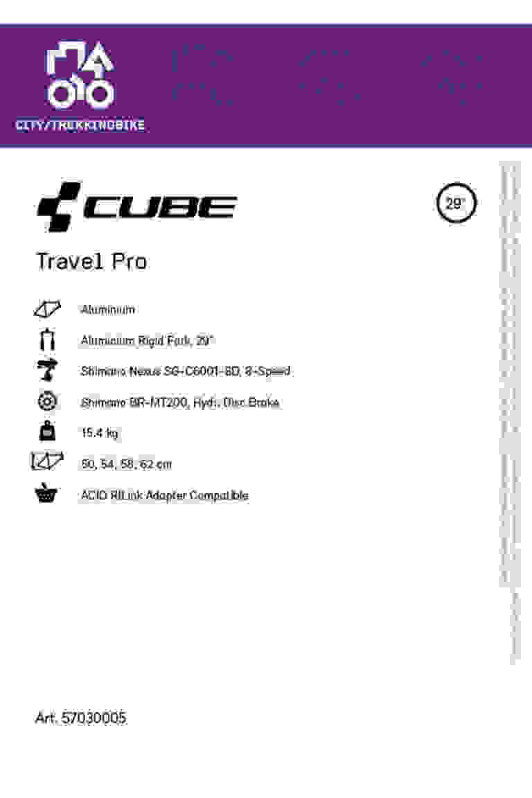 CUBE Travel Pro 29 Herren Citybike 2023