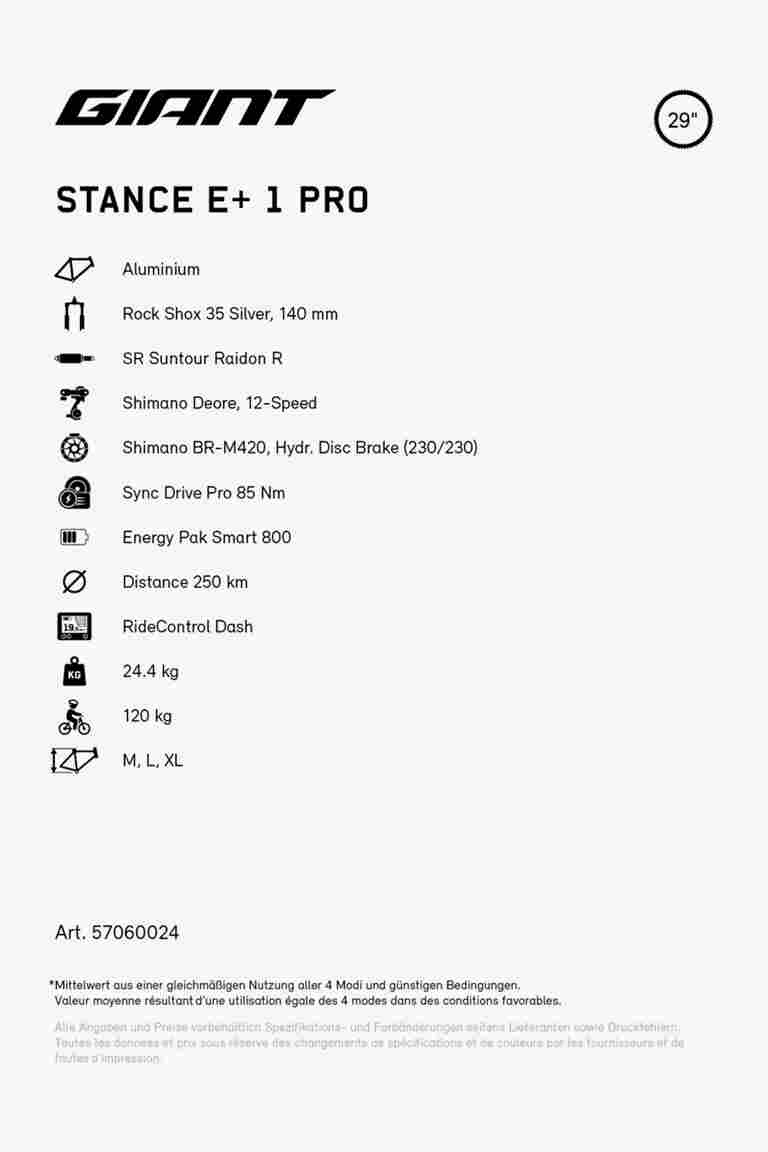 Giant Stance E+ 1 Pro 29 E-Mountainbike 2024