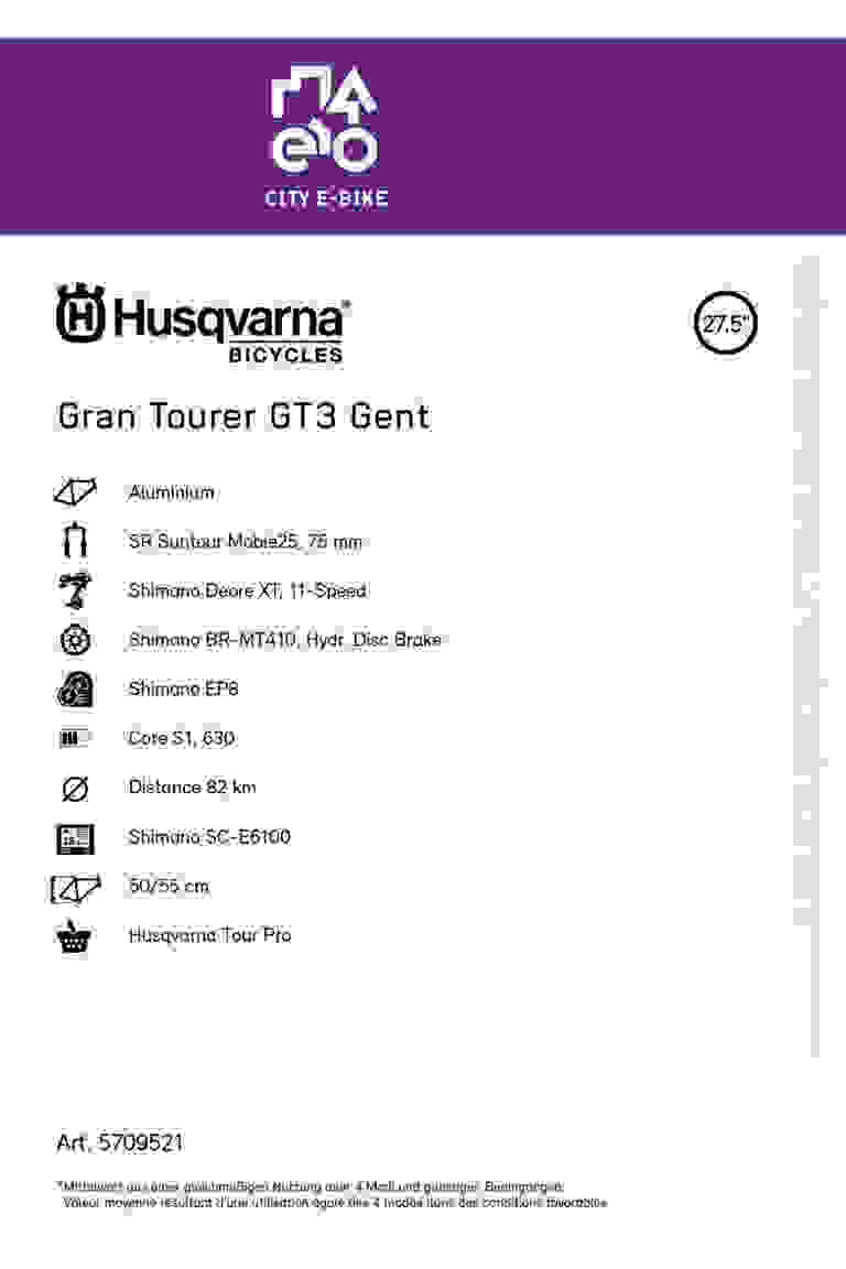 Husqvarna Gran Tourer 3 27.5 E-Bike 2023
