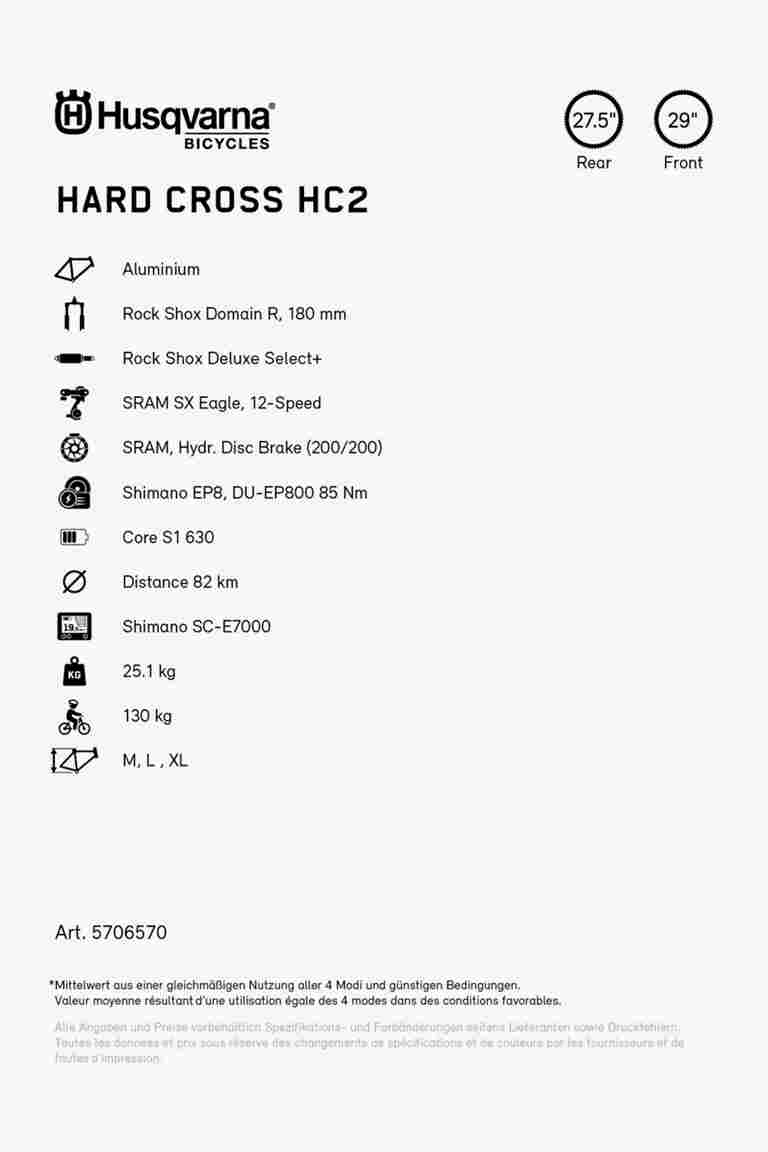 Husqvarna Hard Cross 2 29/27.5 e-mountainbike 2024