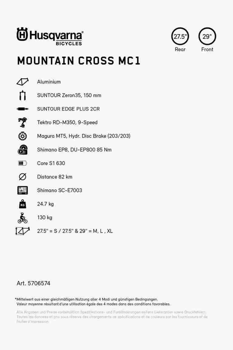 Husqvarna Mountain Cross 1 29/27.5 E-Mountainbike 2024