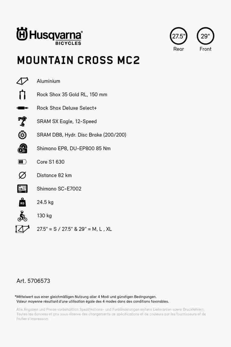 Husqvarna Mountain Cross 2 29/27.5 E-Mountainbike 2024
