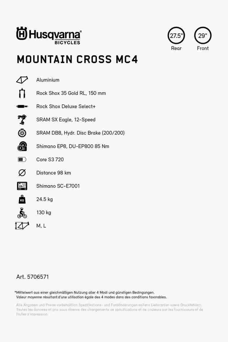 Husqvarna Mountain Cross 4 29/27.5 e-mountainbike 2024